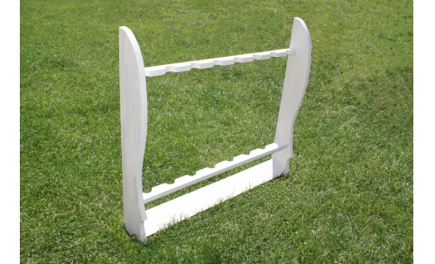 Porta canne da pesca 8 posti in legno colore bianco